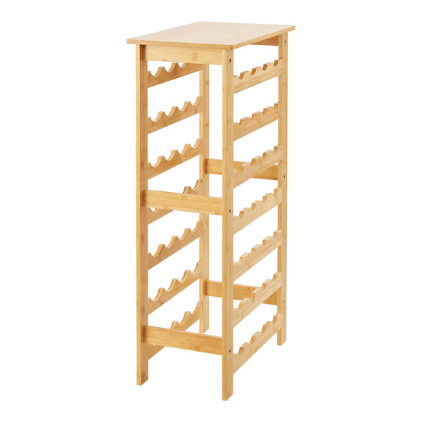 Weinregal Äänekoski 94x47x29 cm Bambus Natur [en.casa]