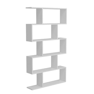 Bücherregal Hillerød mit 5 Fächern Weiß [en.casa]