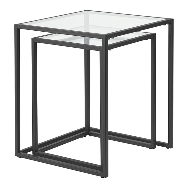 Satztisch Holstebro Schwarz/Transparent [en.casa]