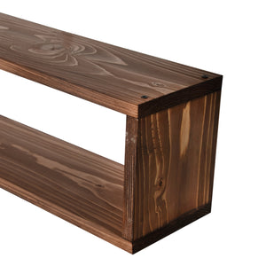 Wandregal Næstved im 3er Set Kiefernholz, gebeizt [en.casa]