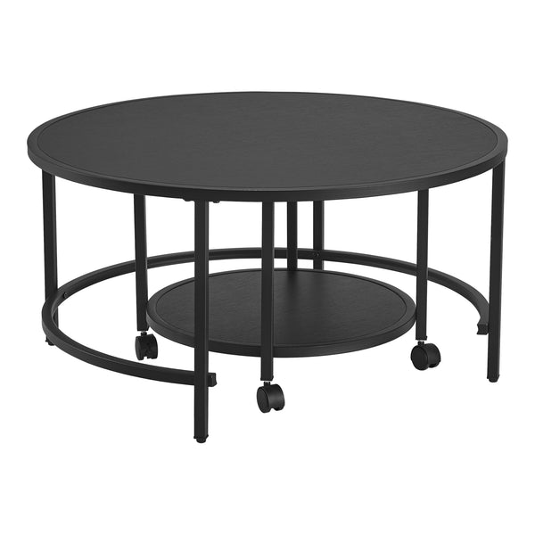 Couchtisch Værøy im 2er Set Schwarz, matt [en.casa]