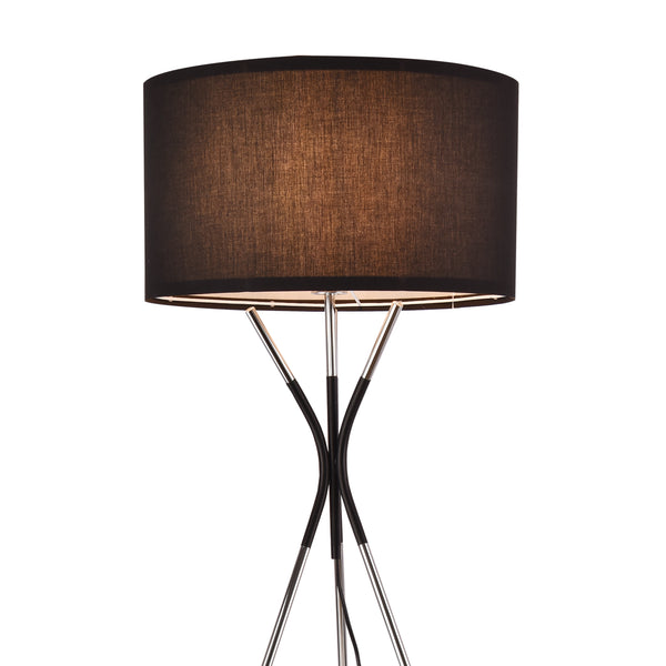 Stehleuchte Athlone Silber/Schwarz [lux.pro]