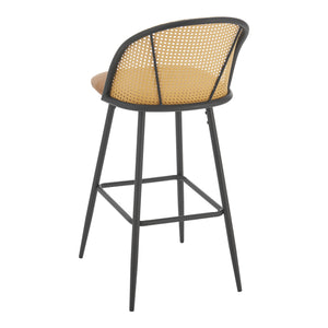 Barhocker Gausdal 2er Set Braun / Schwarz [en.casa]