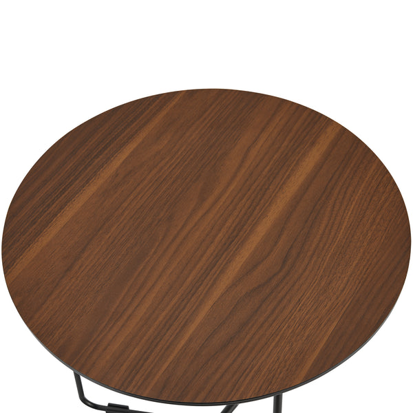 Beistelltisch Böhen 42xØ39,5 cm Wallnuss [en.casa]