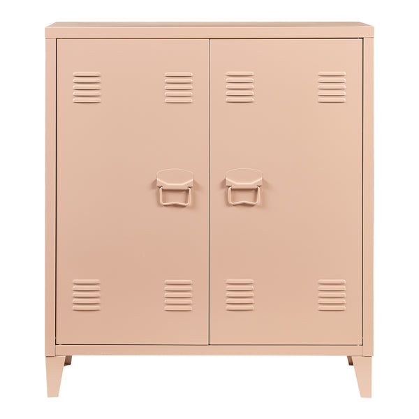 Metallschrank Oripää - 90x80x33cm - Hellbraun