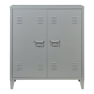 Metallschrank Oripää - 90x80x33cm - Dunkelgrau