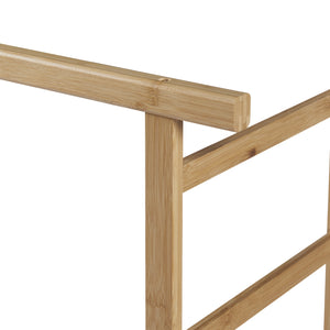 Rollbarer Garderobenständer Ilmajok Bambus [en.casa]