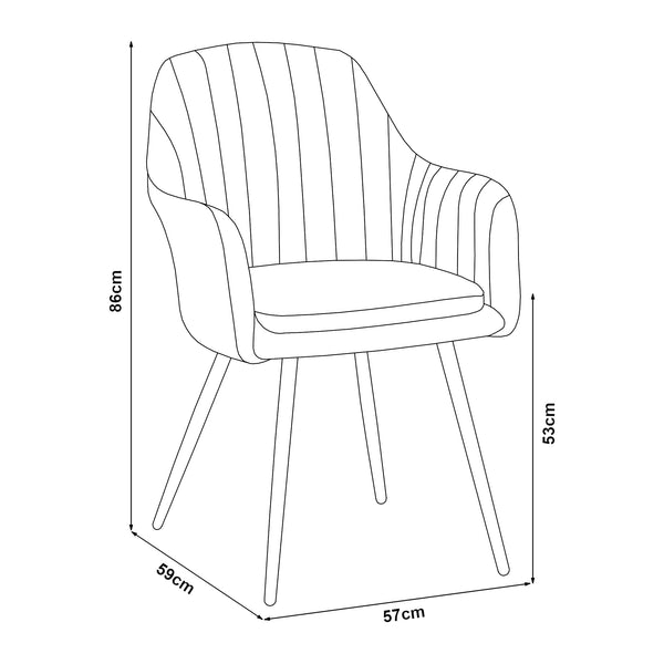 Esszimmerstuhl Kannonkoski im 2er Set Beige [en.casa]