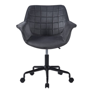 Bürostuhl Kaavi Dunkelgrau [en.casa]