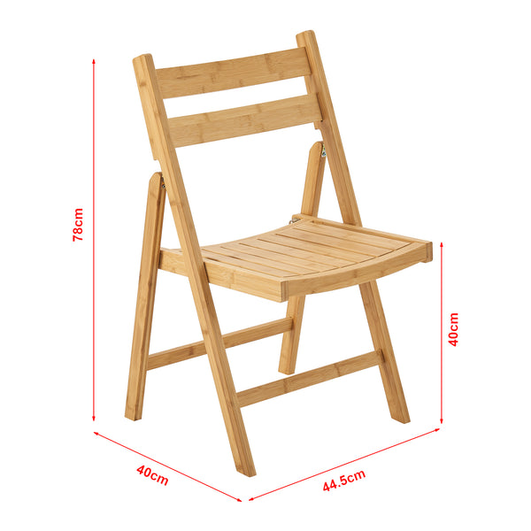 Klappstuhl Gran aus Bambus im 2er Set [en.casa]