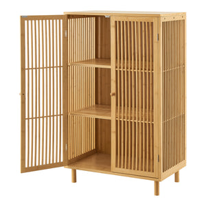 Beistellschrank Grong Bambus [en.casa]