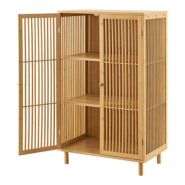 Beistellschrank Grong Bambus [en.casa]