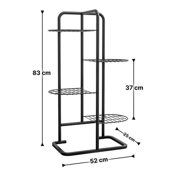Blumenständer Pedersöre 83x52x25cm Schwarz [en.casa]