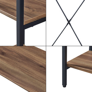 Garderobenständer Hvidovre 170x100x35 cm Schwarz/Holzfarben [en.casa]