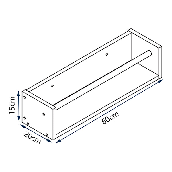 2-in-1 Wandregal Flå Bambus [en.casa]