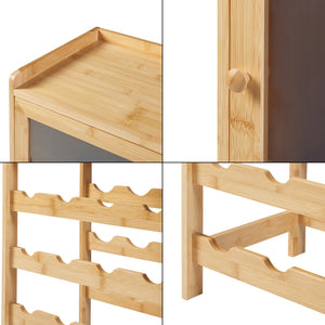 Weinregal Gjerstad 100x47x28cm Bambus Natur [en.casa]