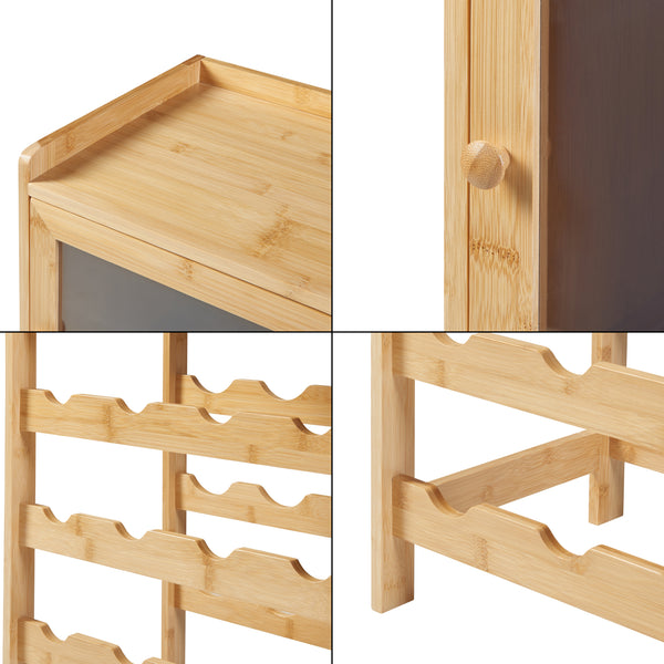 Weinregal Gjerstad 100x47x28cm Bambus Natur [en.casa]