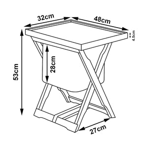 Picknicktisch Hattfjelldal 53x48x32cm Bambus [en.casa]