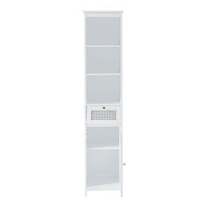 Hochschrank Karlsøy 161x35x32cm Weiß [en.casa]