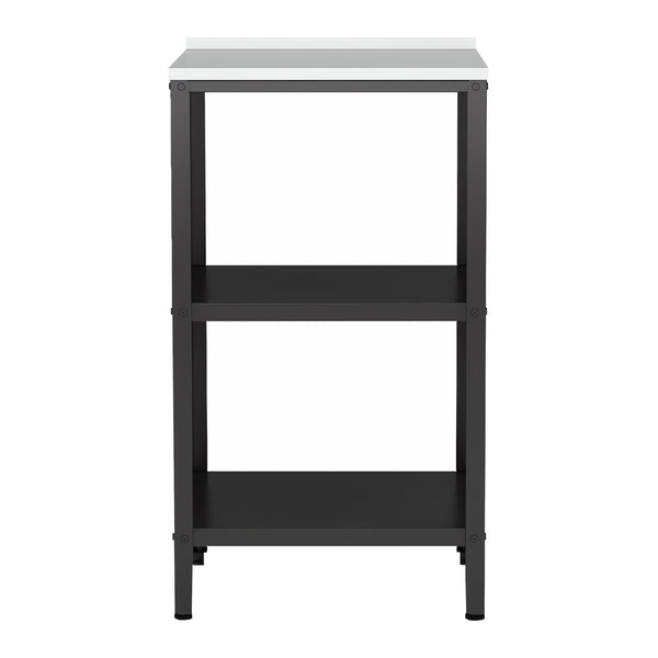 Outdoorset Bolognano Standregal und Schrank Schwarz, matt [casa.pro]