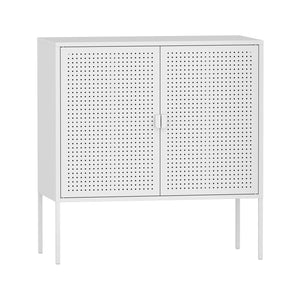 Sideboard Castelli 82,5 x 80 x 40 cm Weiß Stahl [en.casa]