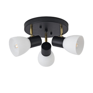 Deckenleuchte Abbey Schwarz / Weiß [lux.pro]