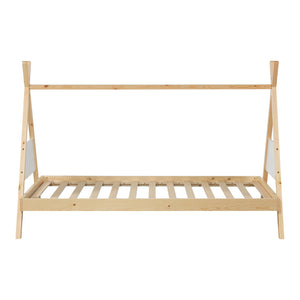 Tipi-Bett Siikajoki 90x200cm Kiefernholz Natur [en.casa]