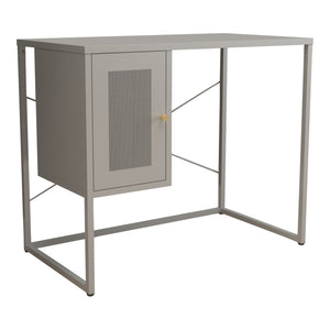 Schreibtisch Sund Stahl 75x100x50 cm Grau [en.casa]