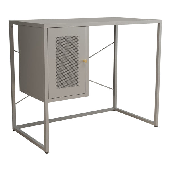 Schreibtisch Sund Stahl 75x100x50 cm Grau [en.casa]