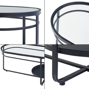 Couchtisch Kumla mit Glasplatte [en.casa]