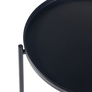 Beistelltisch Sälen Metall Schwarz [en.casa]