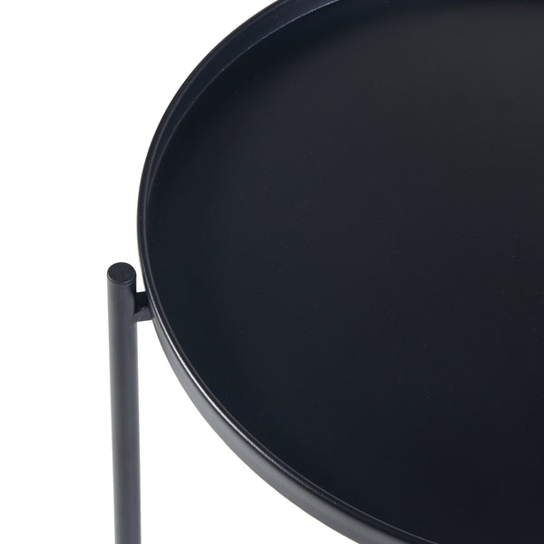 Beistelltisch Sälen Metall Schwarz [en.casa]