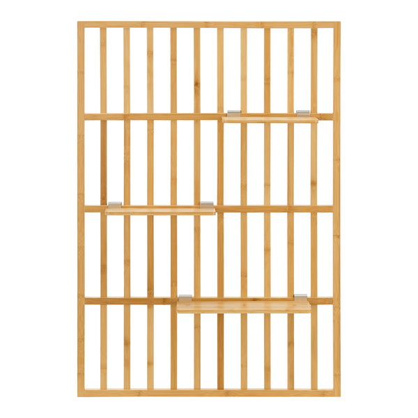 Wandregal Røst 120x80x13cm Bambus [en.casa]