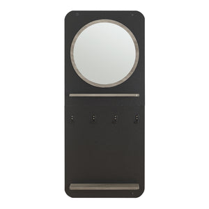 Garderobenpaneel Helsinge mit Spiegel 140x60x16 cm [en.casa]