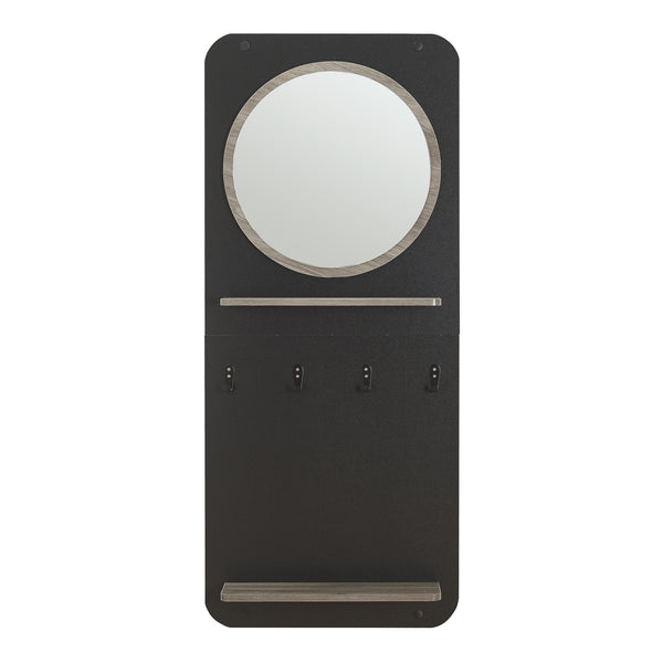 Garderobenpaneel Helsinge mit Spiegel 140x60x16 cm [en.casa]