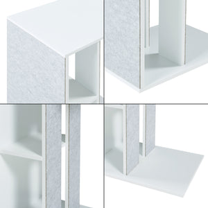 Beistelltisch mit Kratzfläche Ljungby Weiß [en.casa]