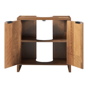 Waschbeckenunterschrank Namsskogan 60x60x30cm Walnussoptik [en.casa]