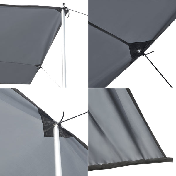 Wohnwagen-Vordach Beuningen 400x240x235 cm Grau [pro.tec]