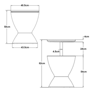 Kühltisch Atessa 58x48,5cm Hellbraun [casa.pro]