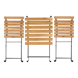 Bistroset Bovino 3-tlg. Akazienholz [casa.pro]