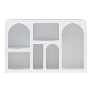 Sideboard Vågå mit offenen Fächern 110x30x70 cm Weiß [en.casa]