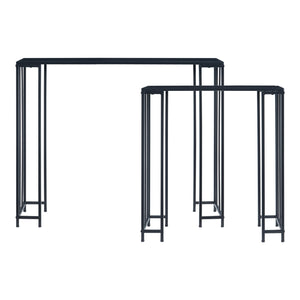 Konsolentisch Ørsta 2er Set Schwarz [en.casa]