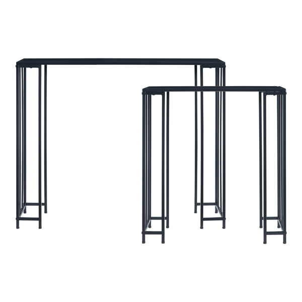 Konsolentisch Ørsta 2er Set Schwarz [en.casa]