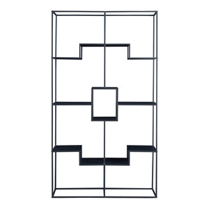 Standregal Råde Metall 180x100x35 cm Schwarz [en.casa]