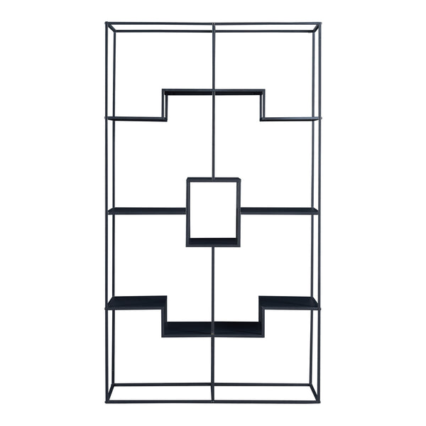 Standregal Råde Metall 180x100x35 cm Schwarz [en.casa]