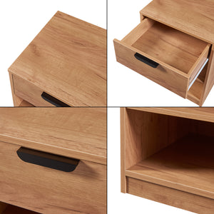 Nachttisch Varkaus 55x43x40cm Eichenoptik [en.casa]