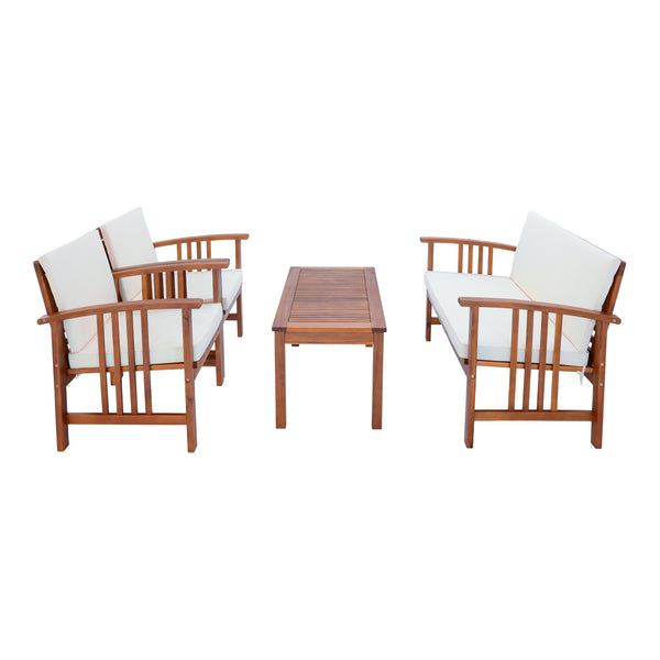 Gartenmöbelset Brissogne 4-tlg. Akazienholz FSC®-zertifiziert [en.casa]