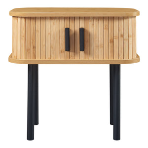 Beistelltisch Tvedestrand 48x30x45 cm Holzfarben/Schwarz [en.casa]