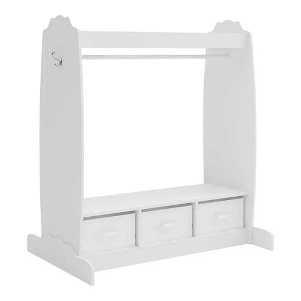 Kindergarderobe Moskenes 107x95x61 cm Weiß [en.casa]
