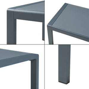 Outdoor-Couchtisch Avise Aluminium Glas Anthrazit [casa.pro]